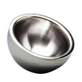 6" Hammered Stainless Steel Dual Angle Double Wall Bowl